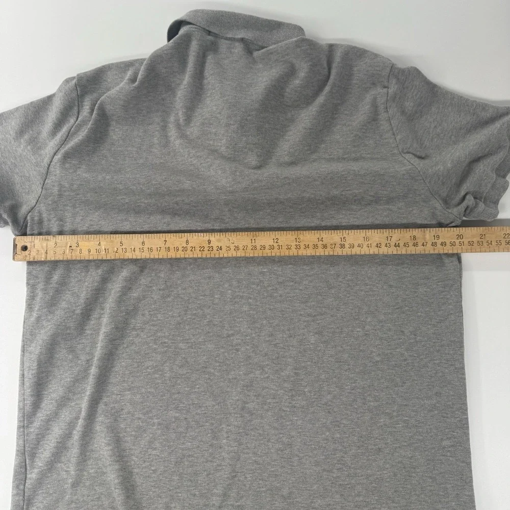 Polo Ralph Lauren men's gray custom slim fit polo shirt Medium Cotton Black Pony - Picture 4 of 5